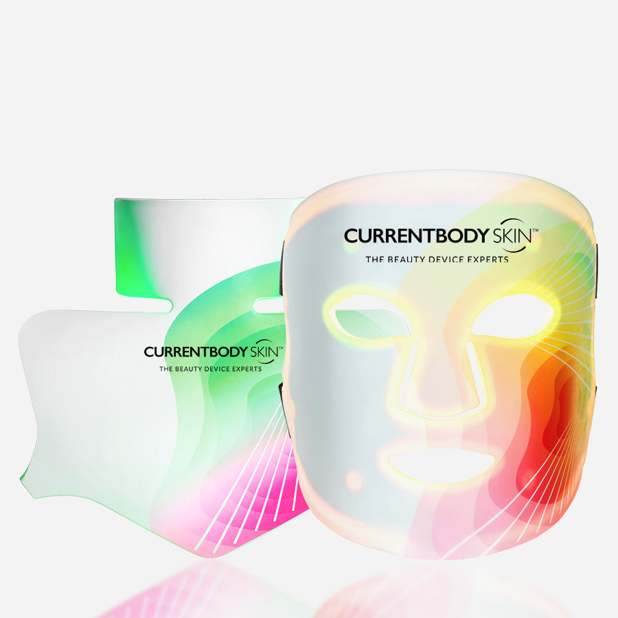 Dispositivo LED Iluminador para Cuello y Escote + Máscara LED Facial 4-en-1